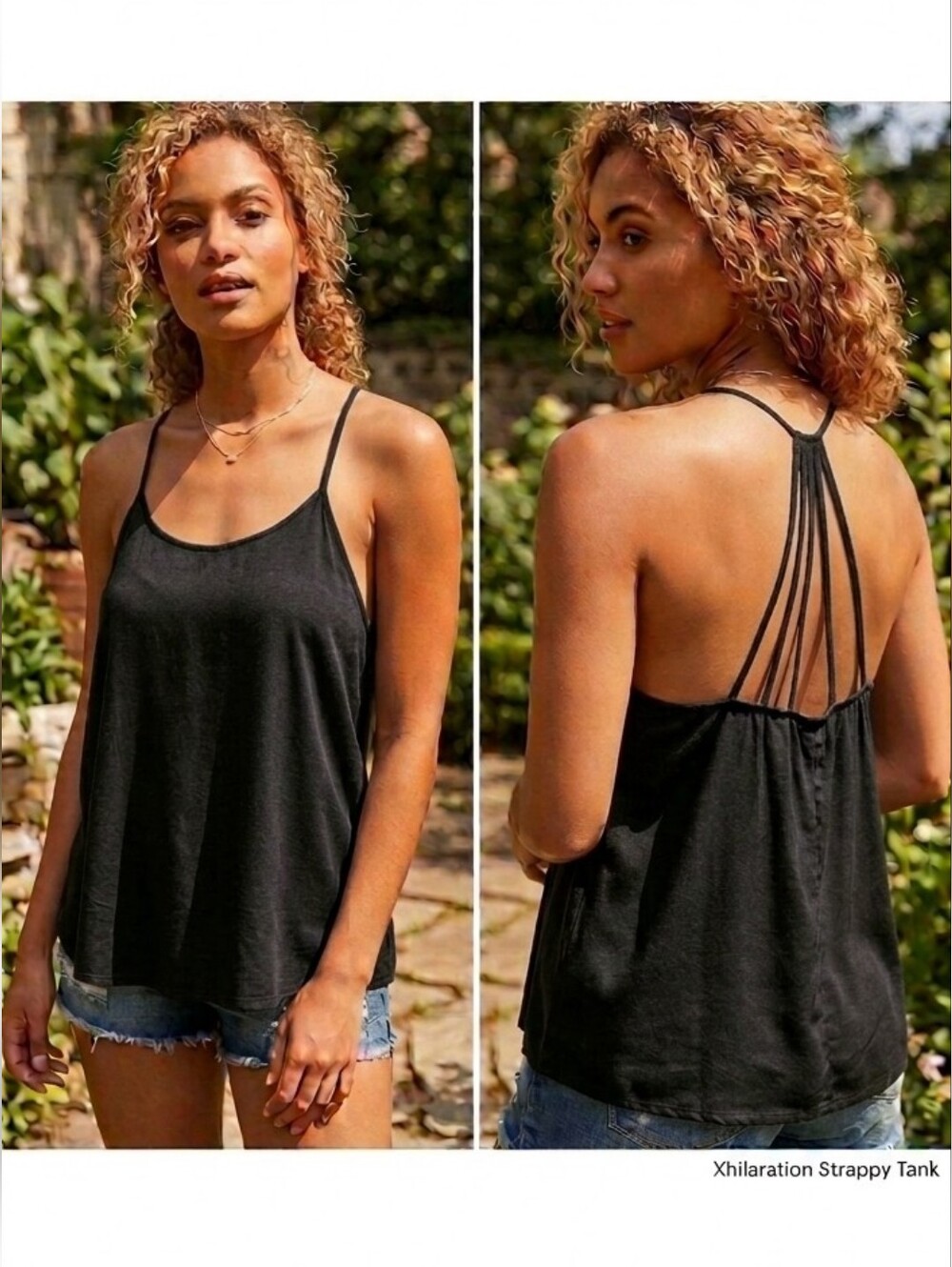 Xhilaration Dark Grey Strappy Tank Size XL